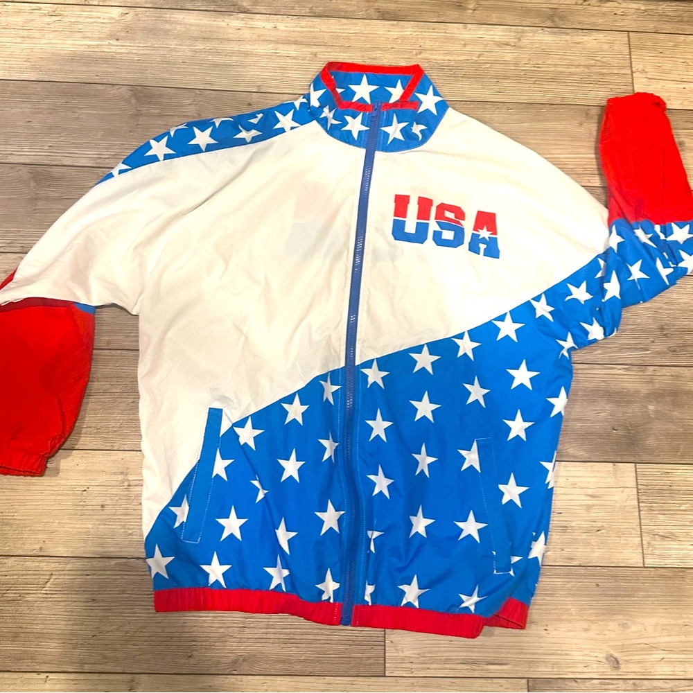 USA Patriotic Track Style Jacket